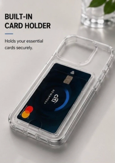 Clear Wallet Card Case For the iPhone 15 Pro & Pro Max