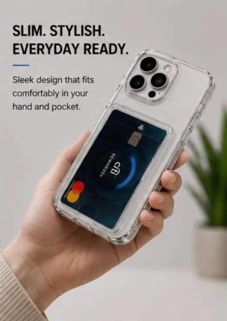Clear Wallet Card Case For the iPhone 15 Pro & Pro Max