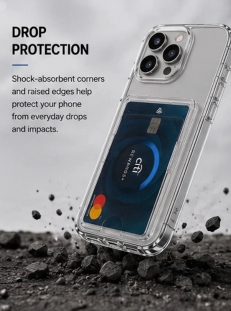 Clear Wallet Card Case For the iPhone 15 Pro & Pro Max